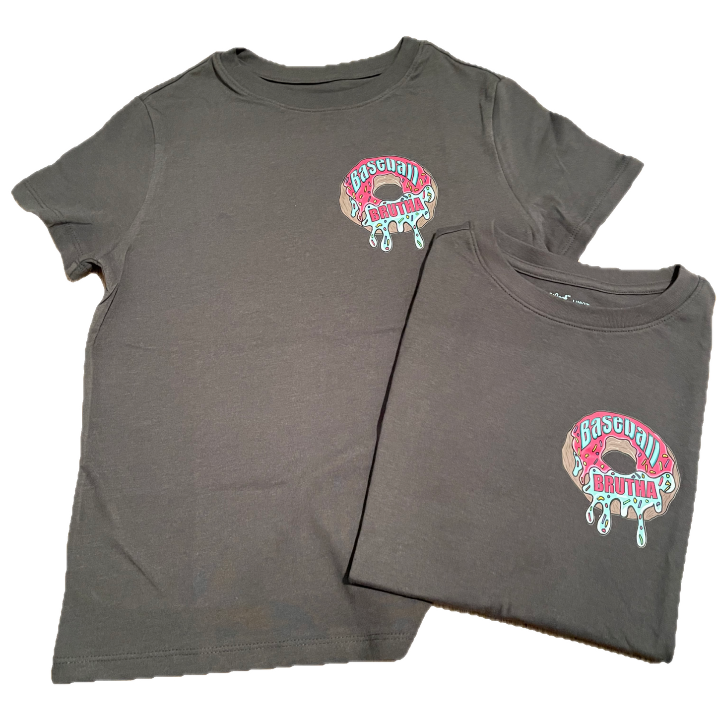 Donut Charcoal Grey Baseball Brutha Tee
