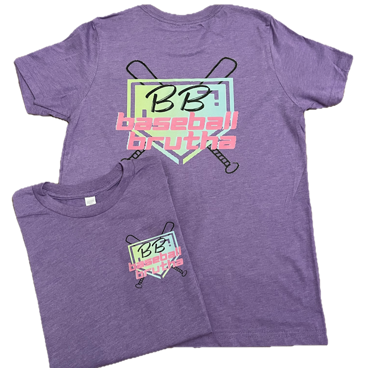 Purple Retro Baseball Brutha Tee