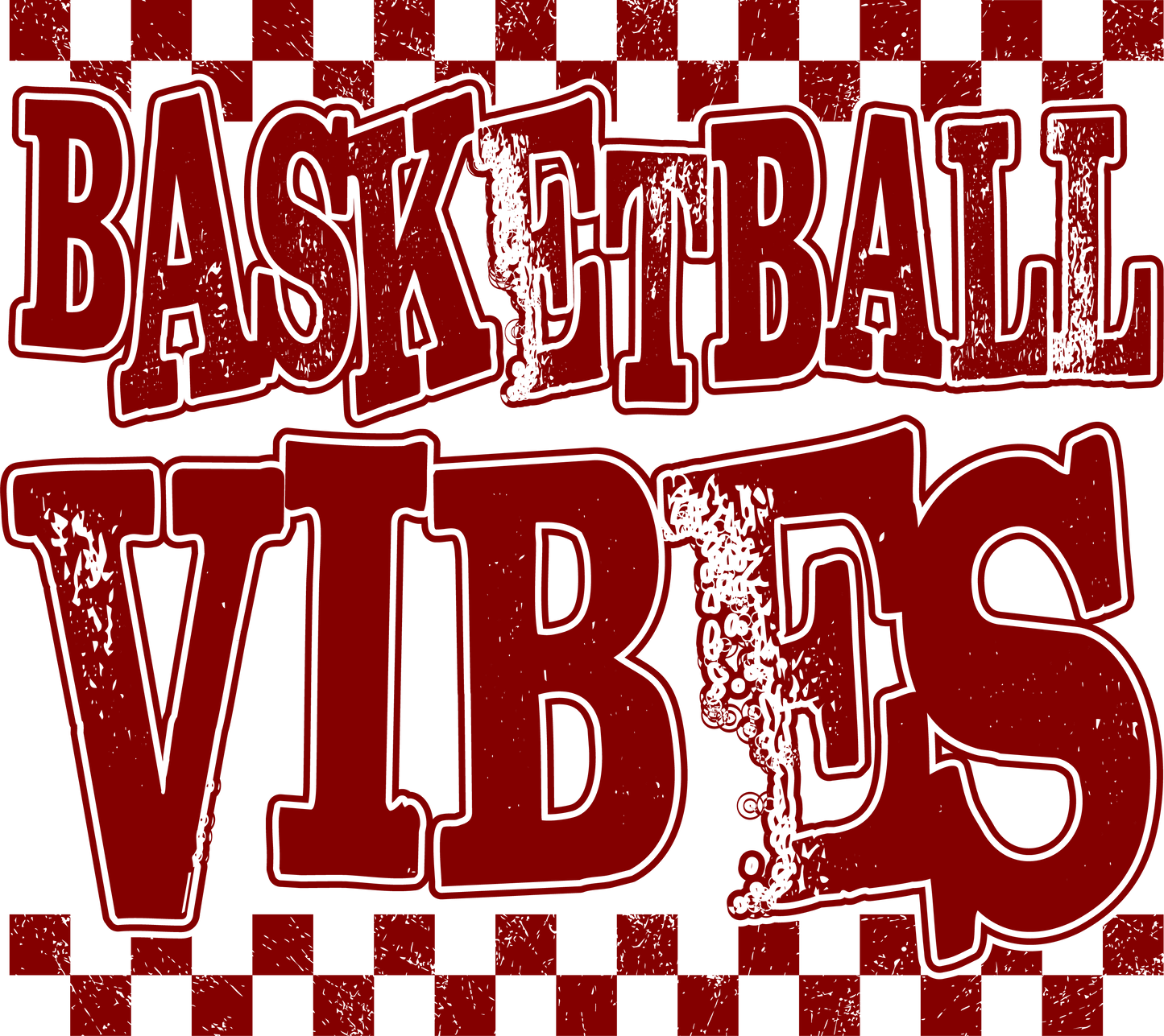 Maroon Basketball Vibes- Logo