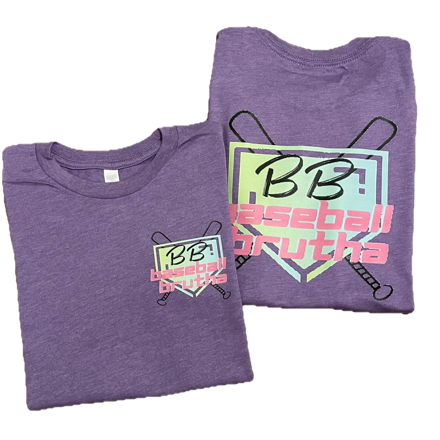 Purple Retro Baseball Brutha Tee