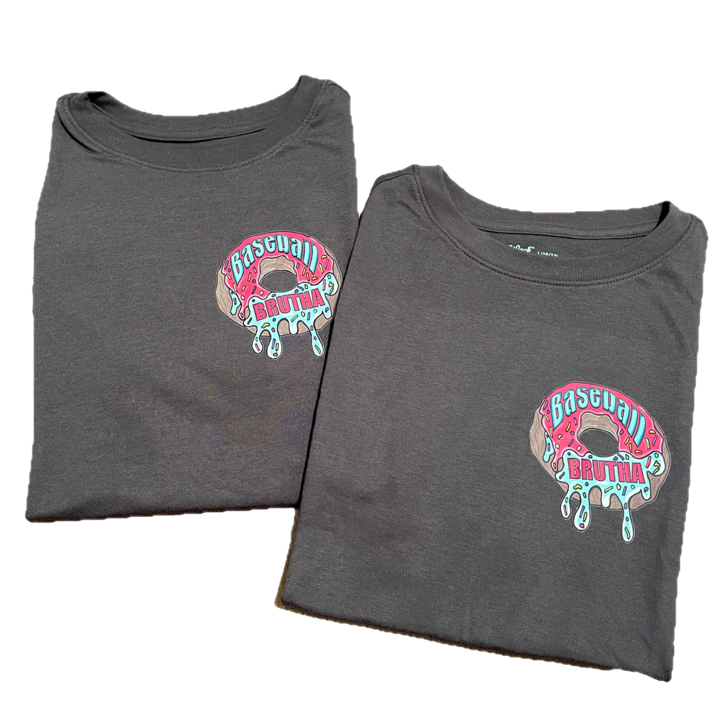 Donut Charcoal Grey Baseball Brutha Tee