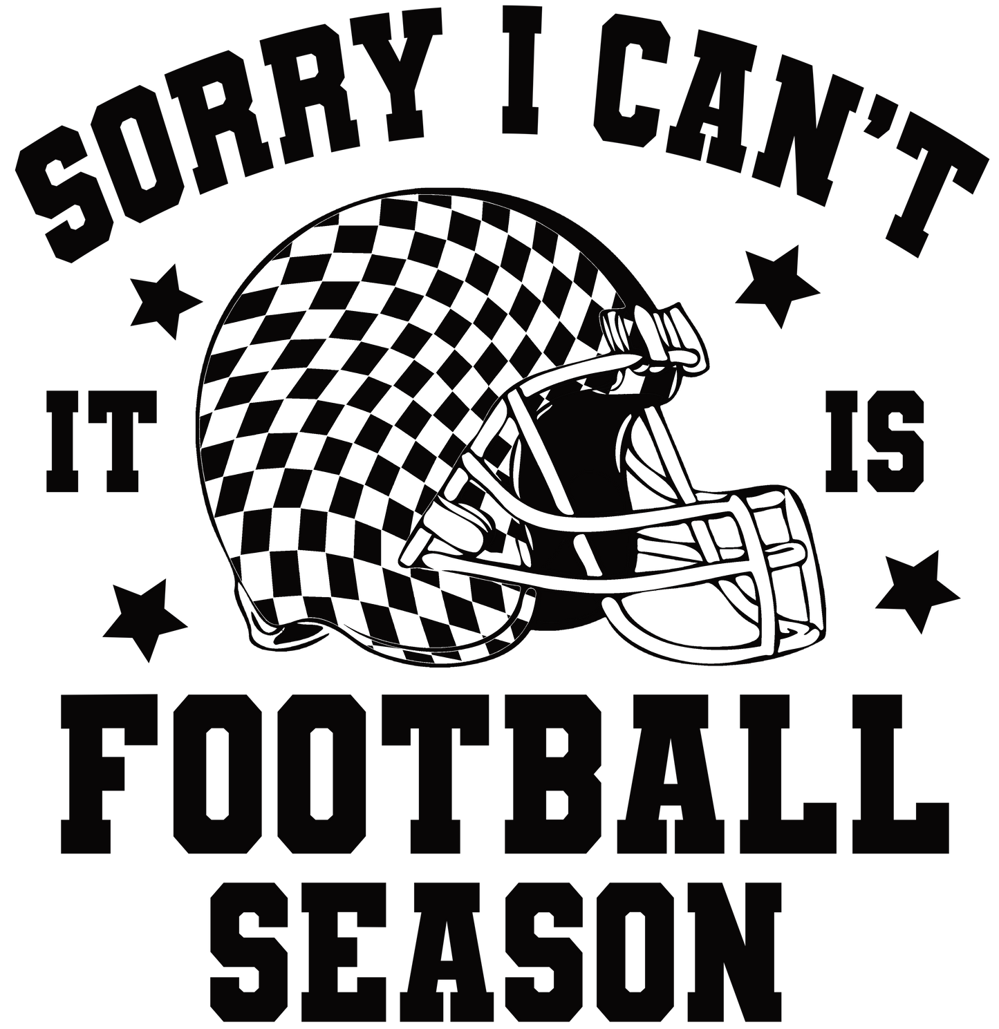 Sorry I Can’t - Black Distressed Logo