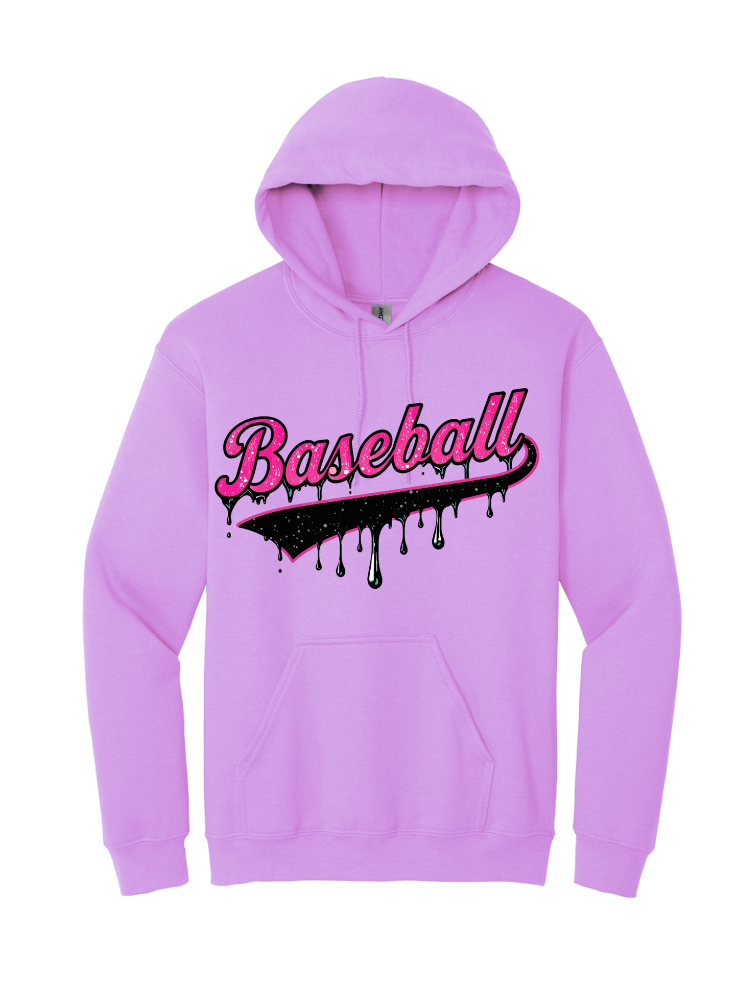Lavender Baseball Hoodie Sweatshirt - A