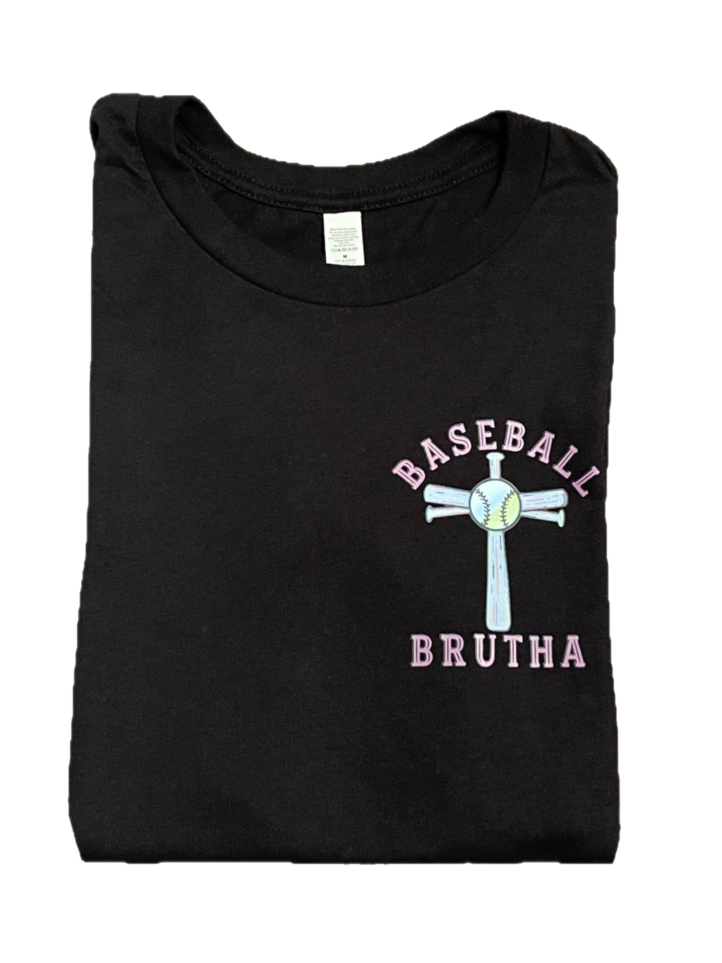 Black/Purple Baseball Brutha Bat Cross Tee
