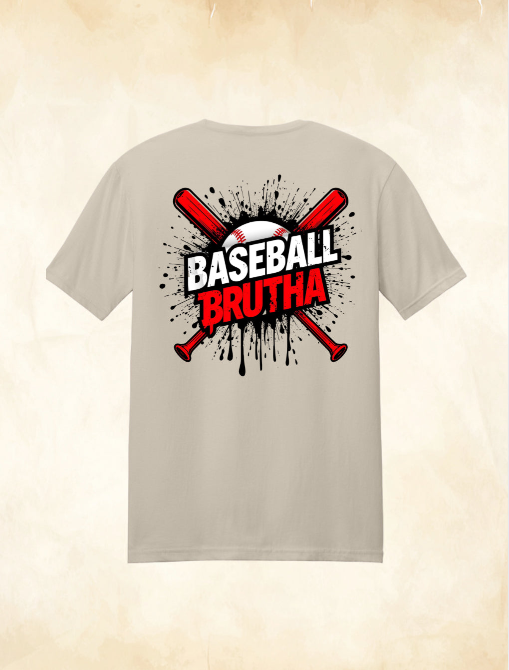 Cream and Red Soft-style T-Shirt