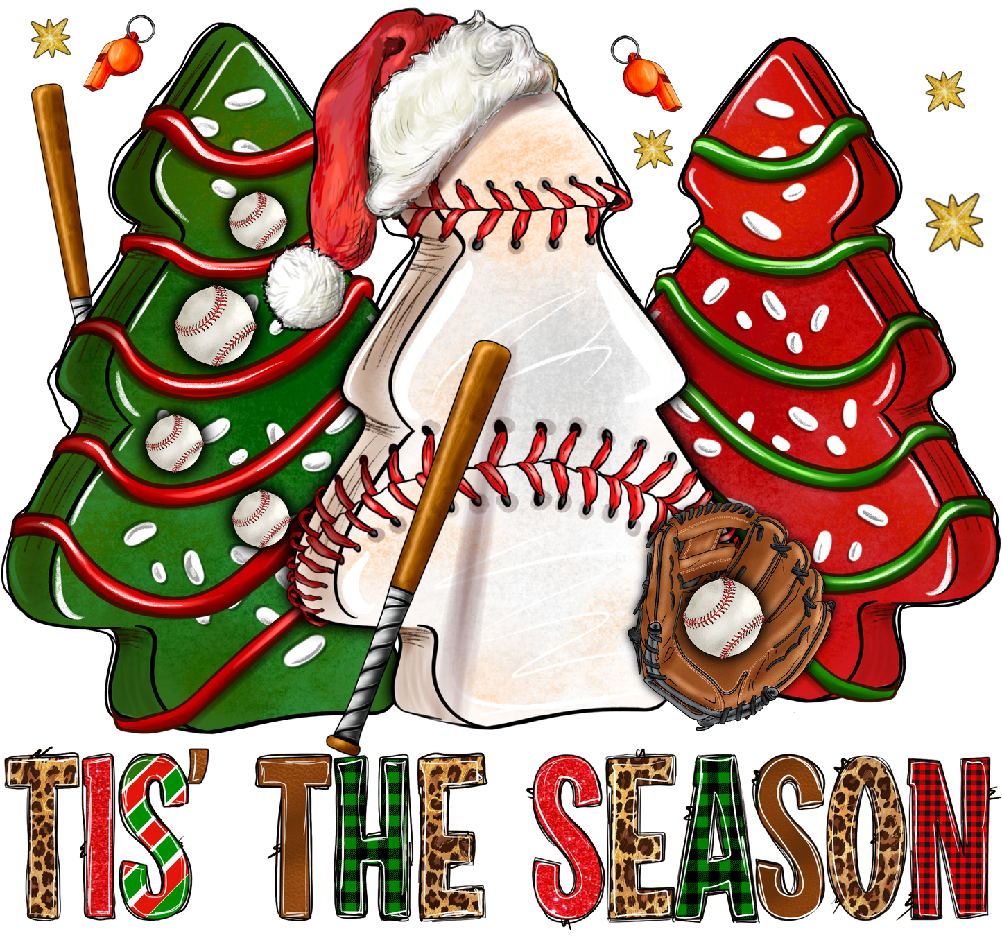 Tis the Season Baseball x-Mas Logo