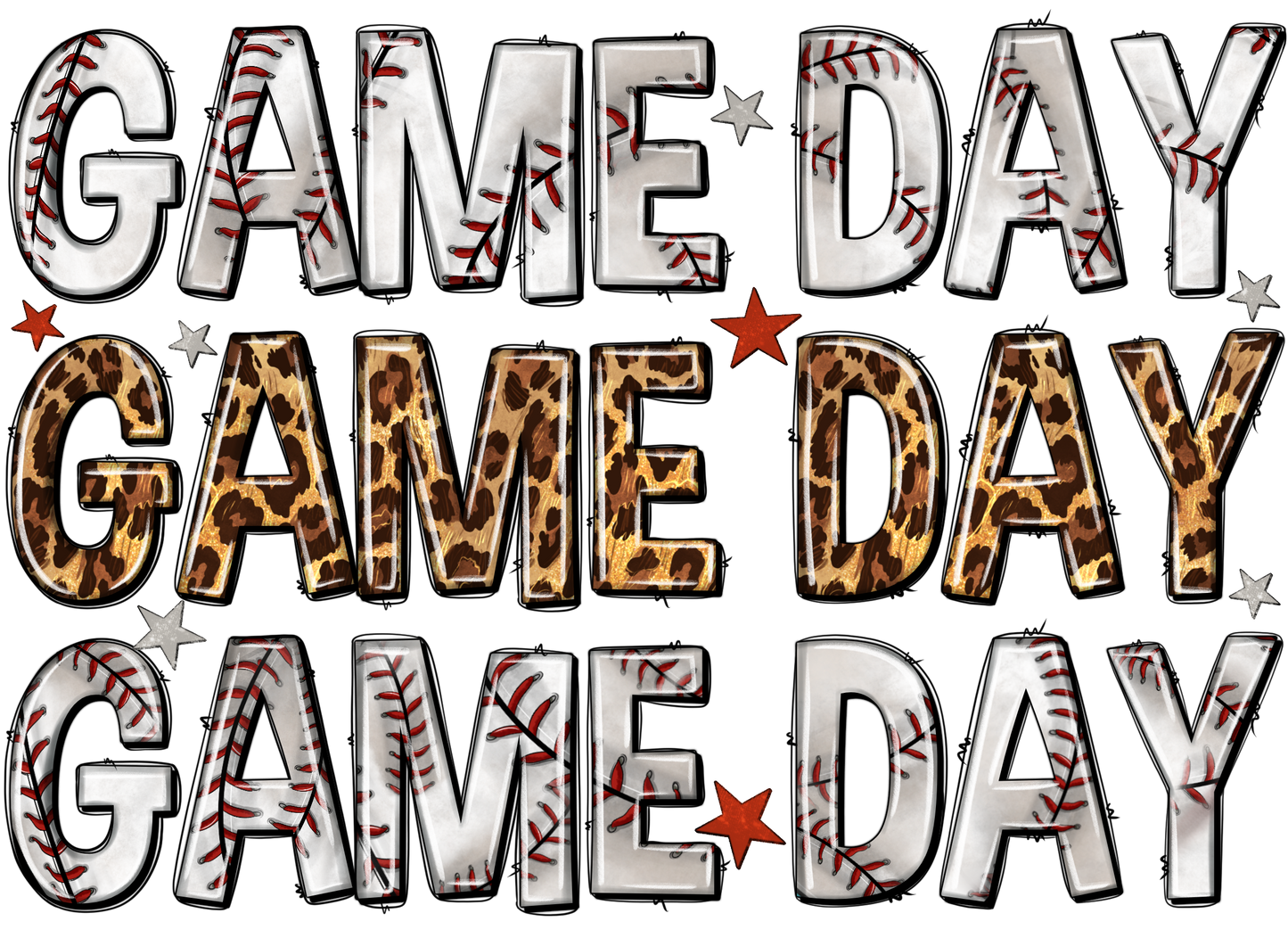 Leopard Baseball Game Day Logo