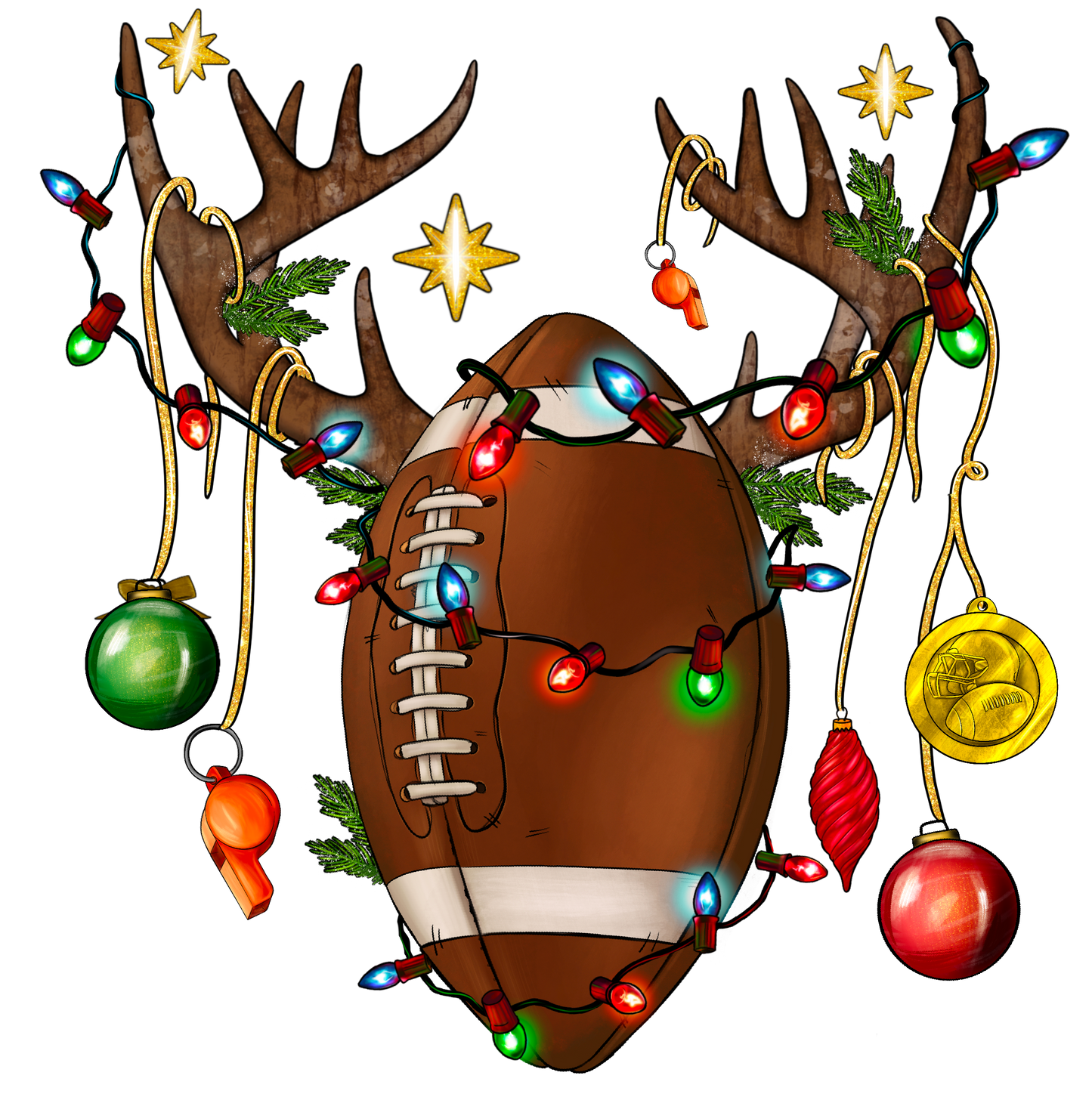 Football Christmas Logo