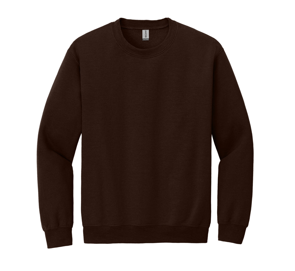 Dark Chocolate Gildan Heavy Blend Crewneck Sweatshirt