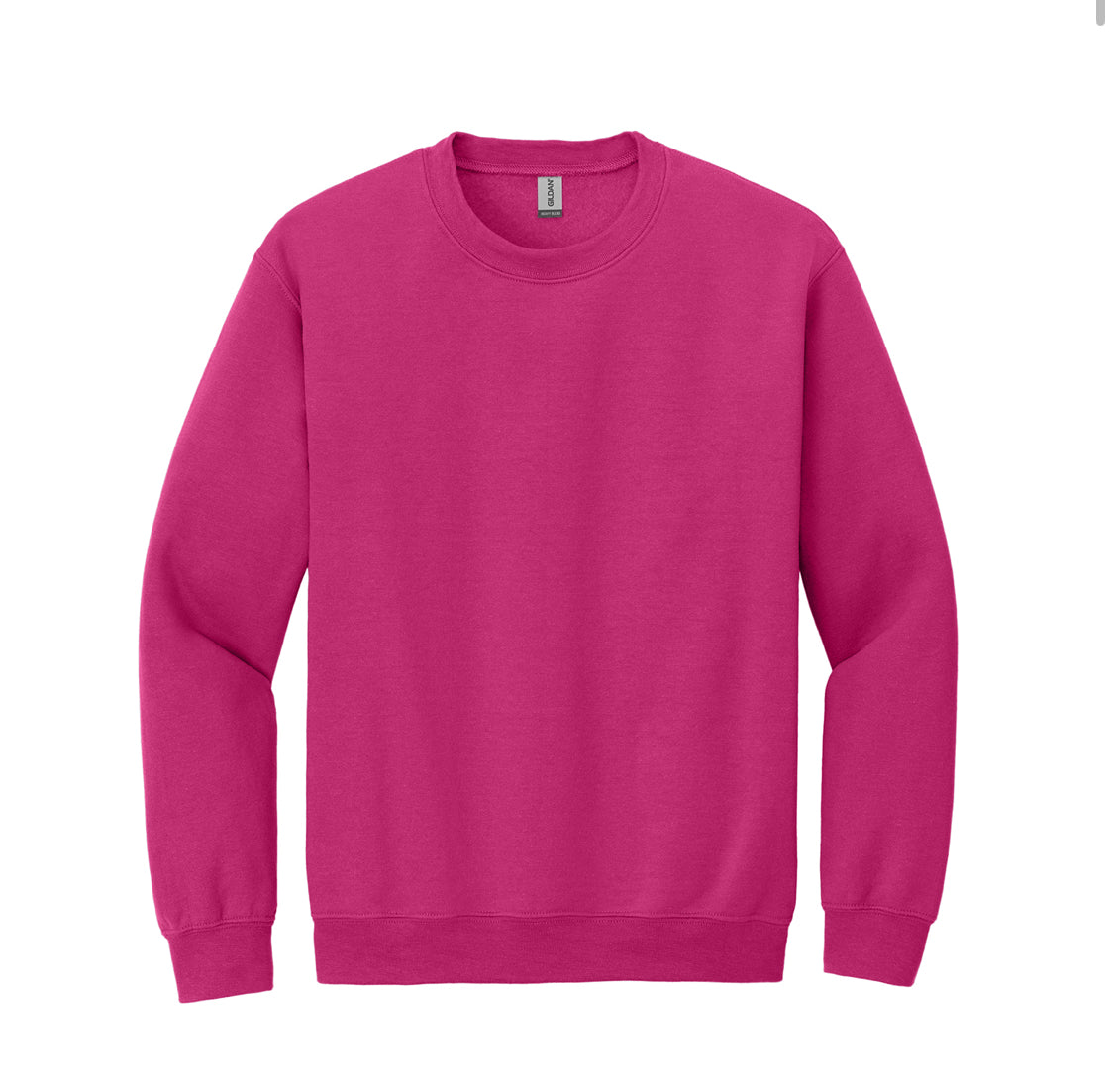 Heliconia Pink Gildan Heavy Blend Crewneck Sweatshirt