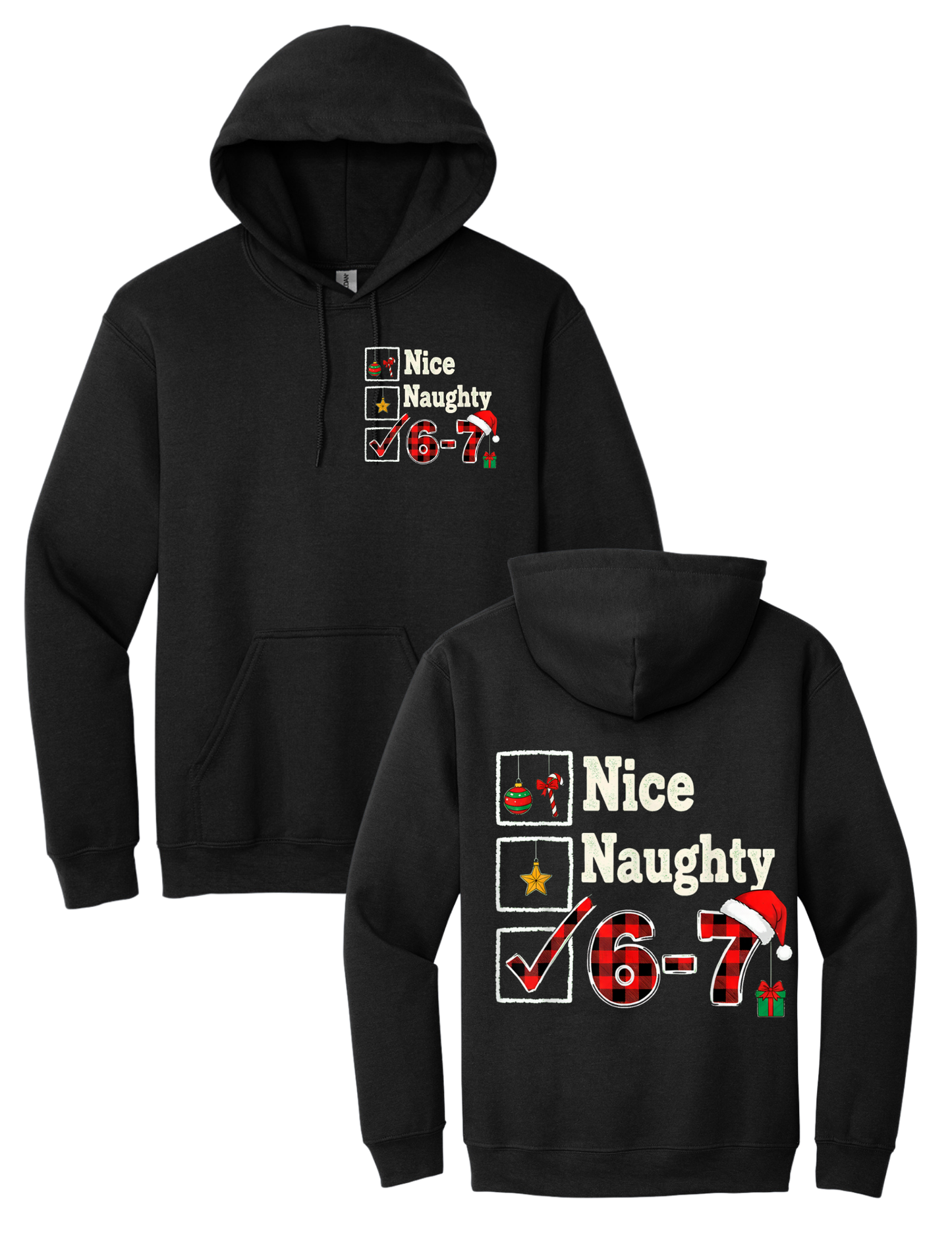 Black Hoodie Nice or Naughty List 67