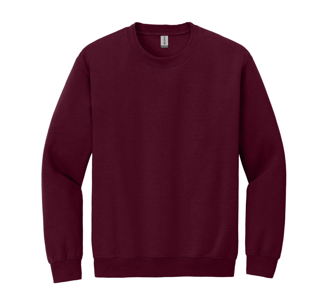 Maroon Gildan Heavy Blend Crewneck Sweatshirt