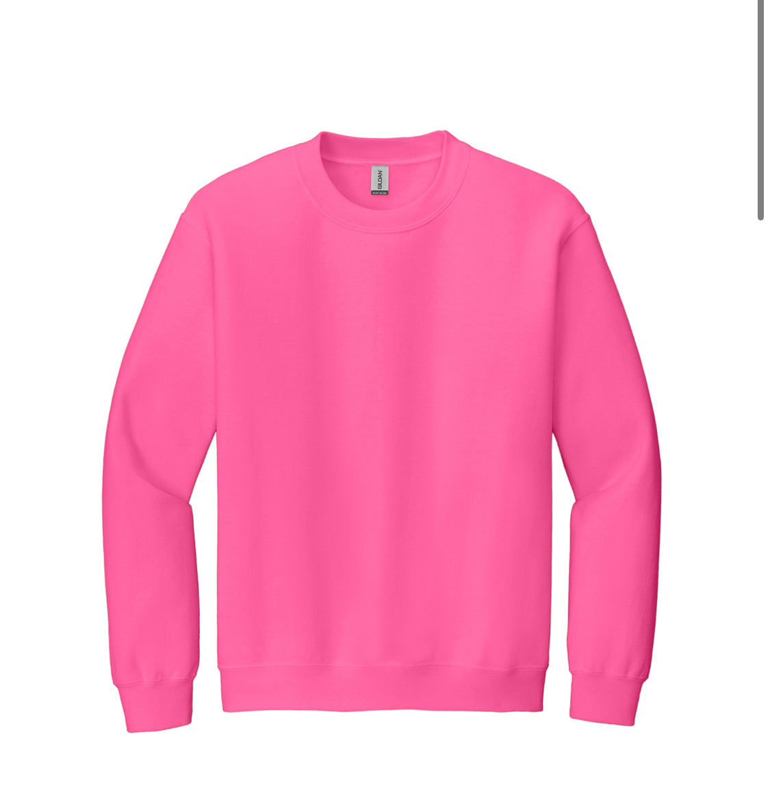 Hot Pink Gildan Heavy Blend Crewneck Sweatshirt