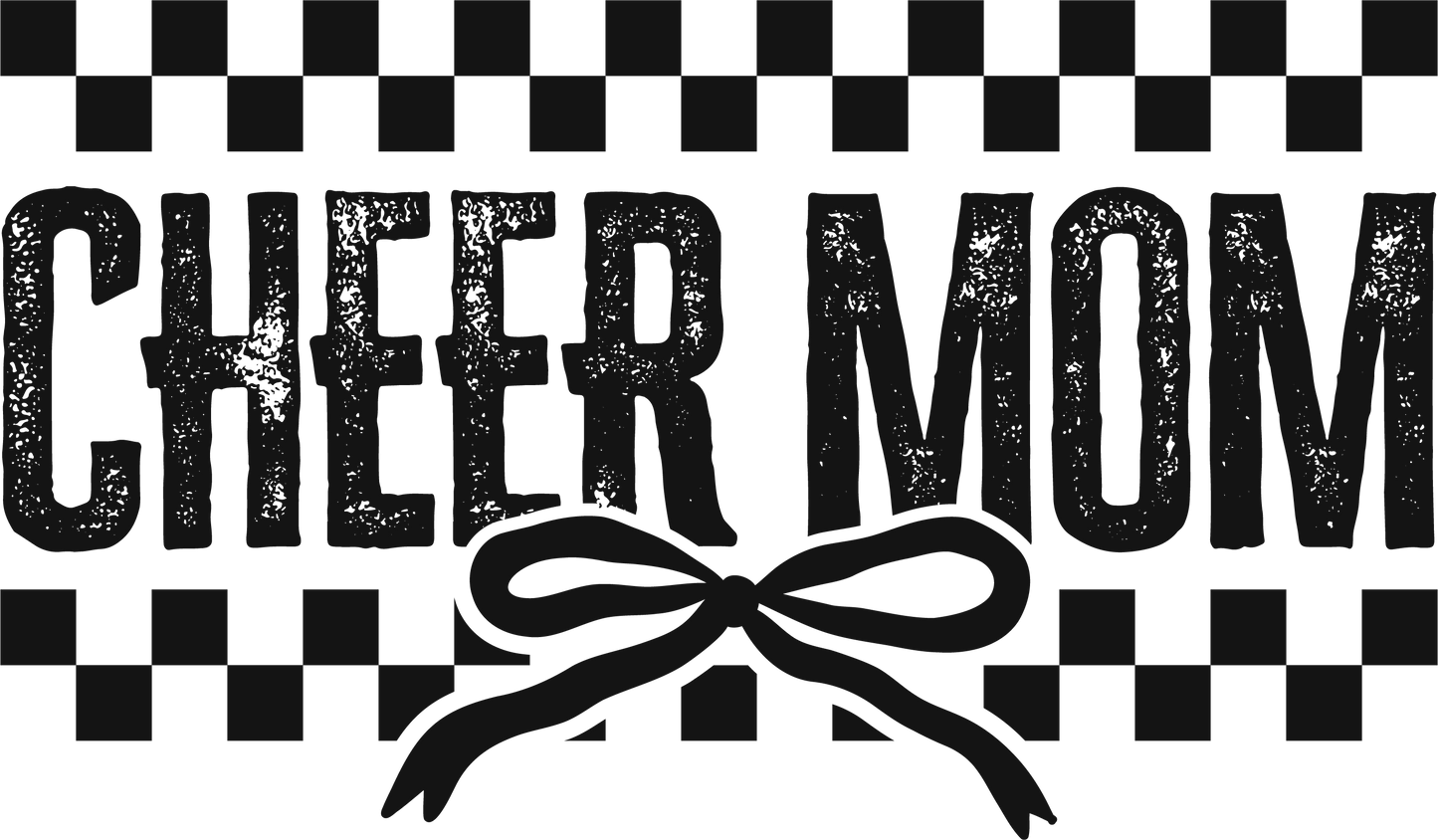 Cheer Mom Checkered - Black Logo