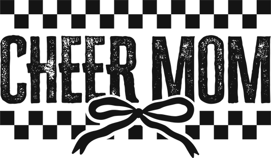 Cheer Mom Checkered - Black Logo
