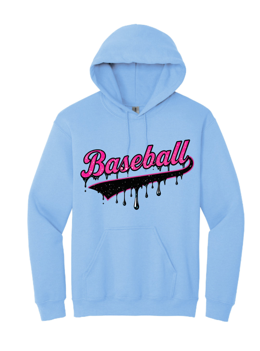 Carolina Blue Baseball Hoodie Sweatshirt - A