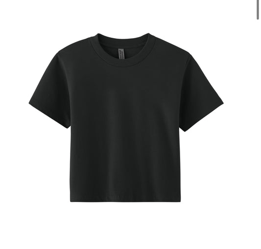 Black Boxy Tee