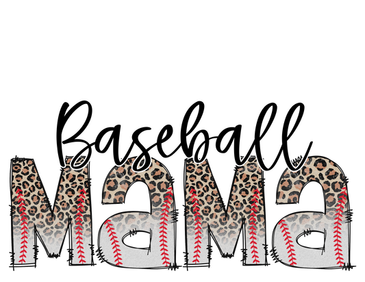 Leopard Baseball Mama Logo