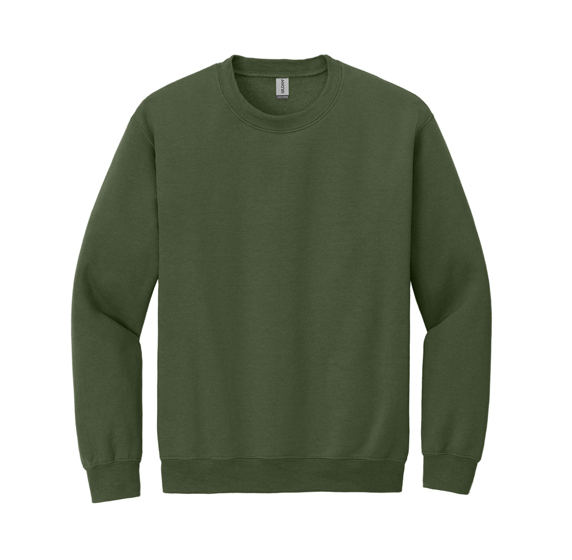 Military Green Gildan Heavy Blend Crewneck Sweatshirt