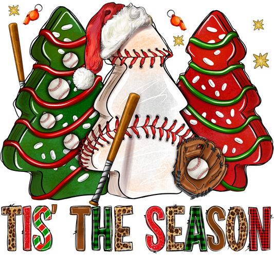Tis the Season Baseball x-Mas Logo