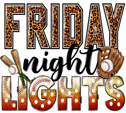 Baseball Friday Night Lights  Day Logo