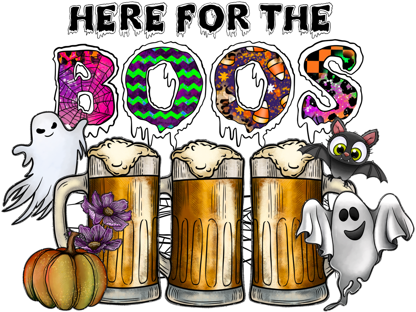 Here For The Boos Logo