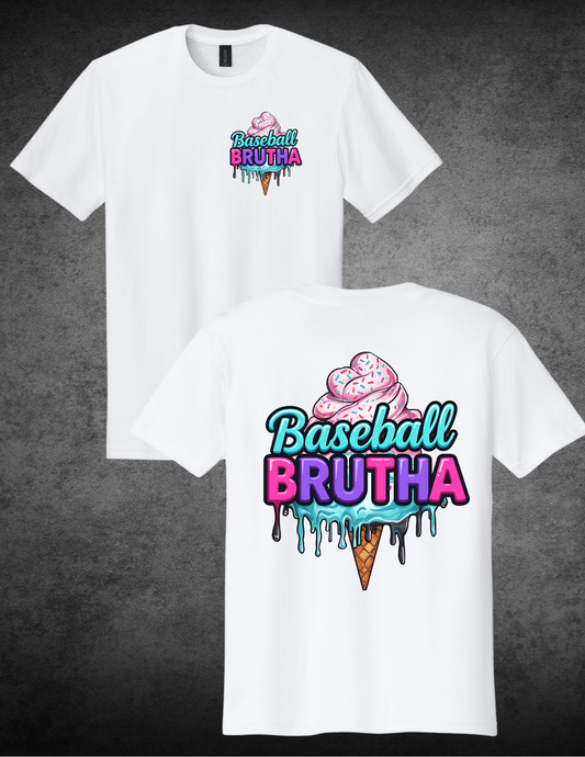 White Cotton Candy Baseball Brutha Drip Soft-style T-Shirt
